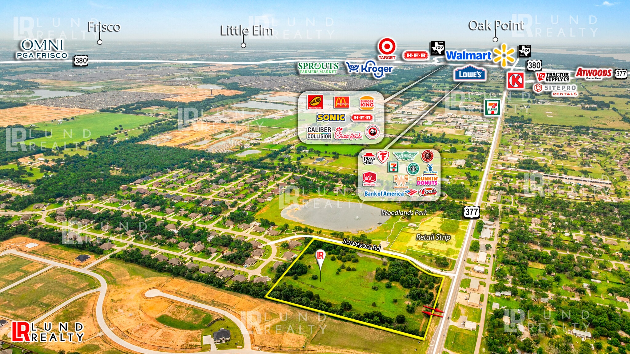 12.83 Ac US-377 and Surveyors rd, Krugerville, TX for Sale