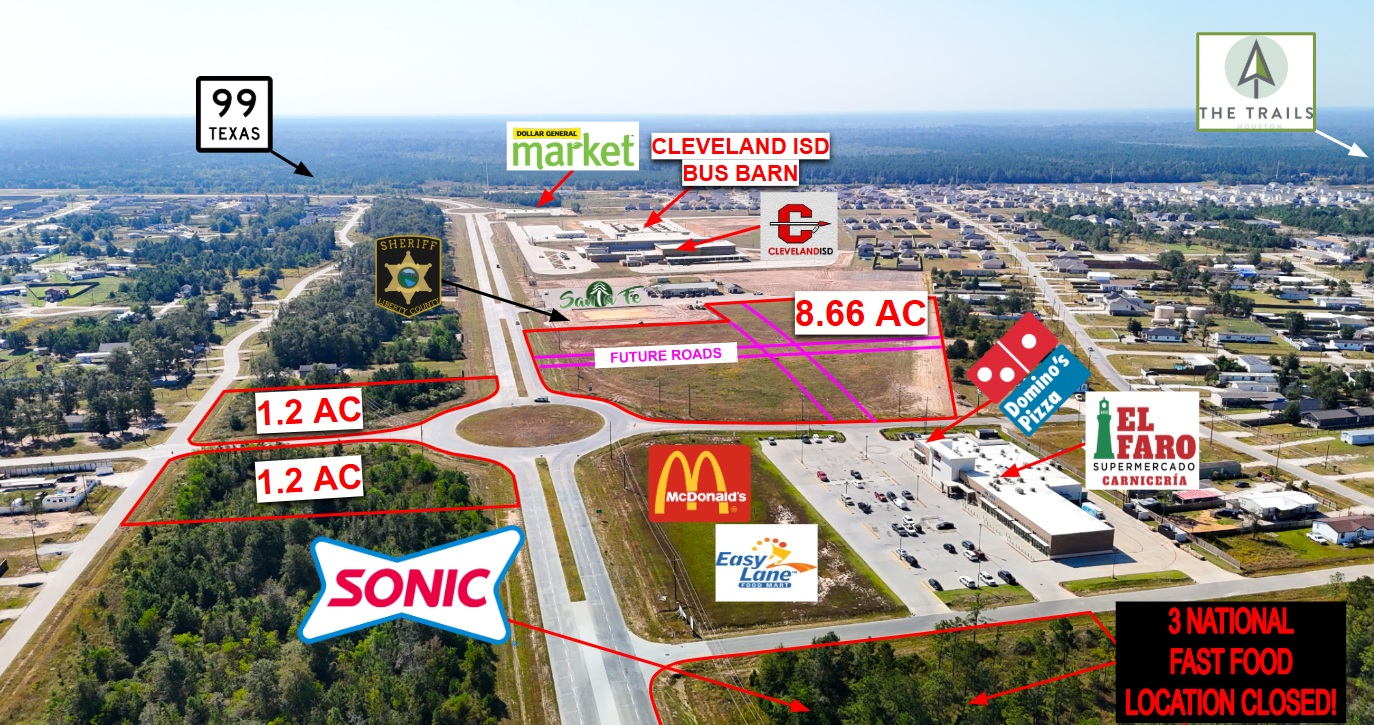 Commercial Corner- San Marcos & San Felipe, Cleveland, TX for Sale