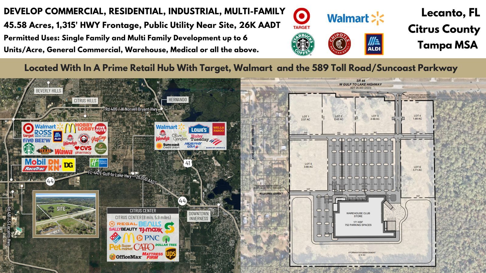 2630 W Gulf To Lake Hwy, Lecanto, FL for Sale