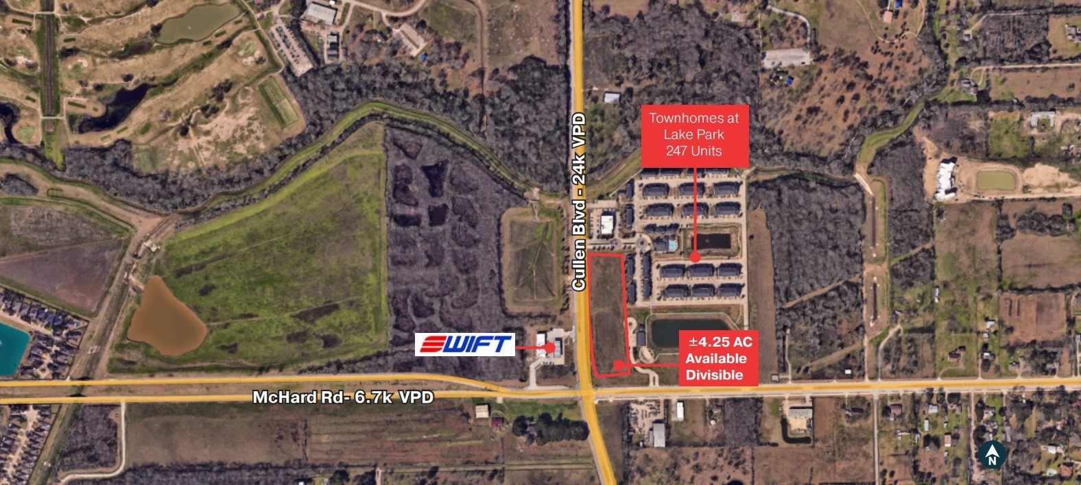 NEC Cullen Blvd & McHard Rd, Pearland, TX for Sale