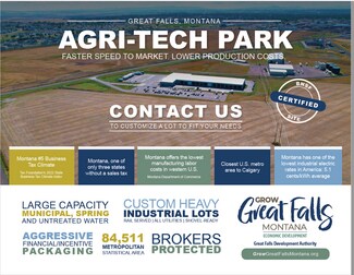 Great Falls, MT Industrial Land - Great Falls Montana Agritech Park