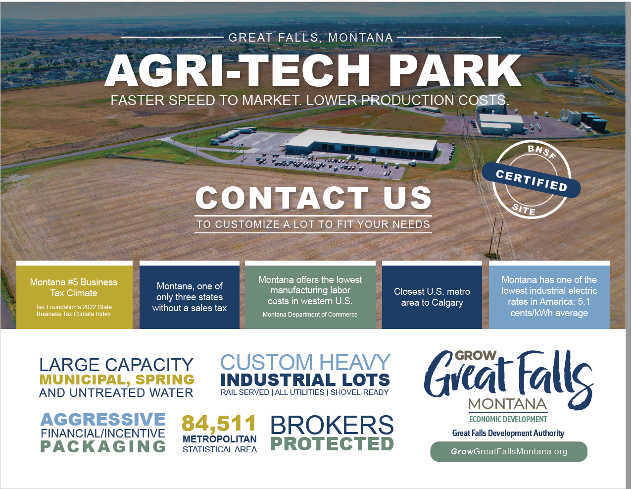 Great Falls Montana Agritech Park, Great Falls, MT for Sale