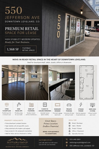Loveland, CO Retail - 540-550 N Jefferson Ave