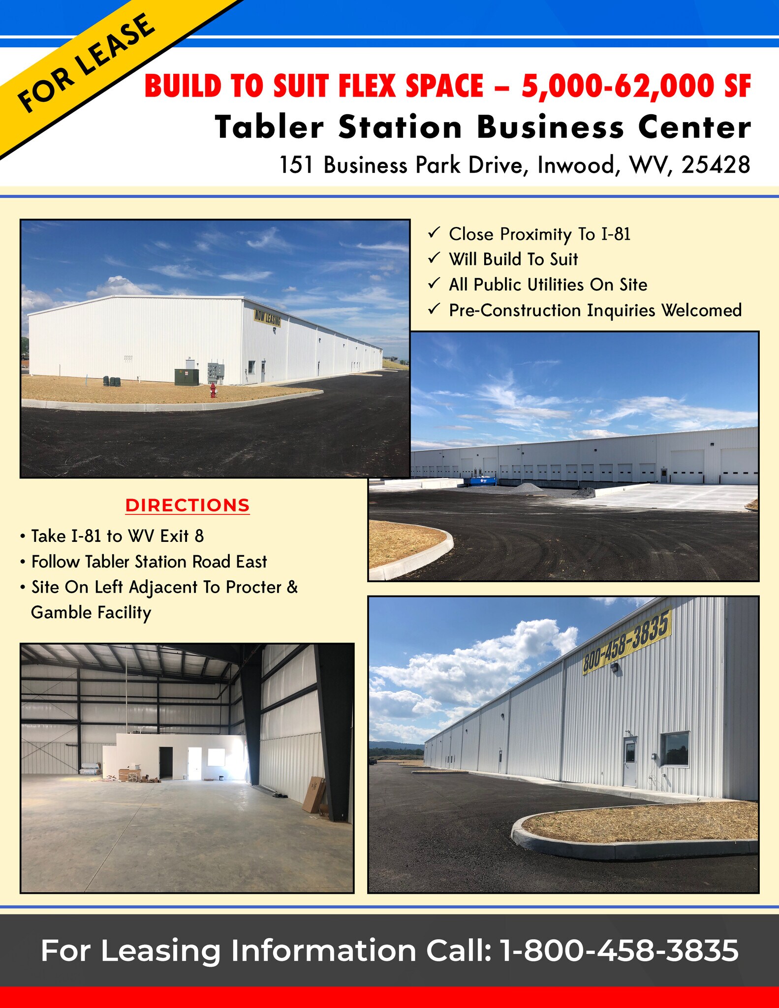 Tabler Station Rd, Inwood, WV for Rent