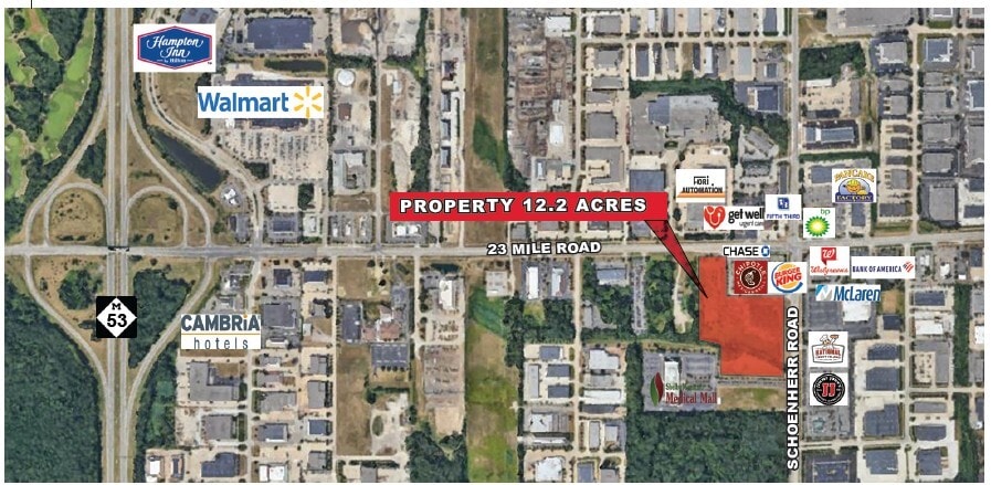 13430 23 Mile Rd & Schoenherr Rd, Shelby Township, MI for Rent