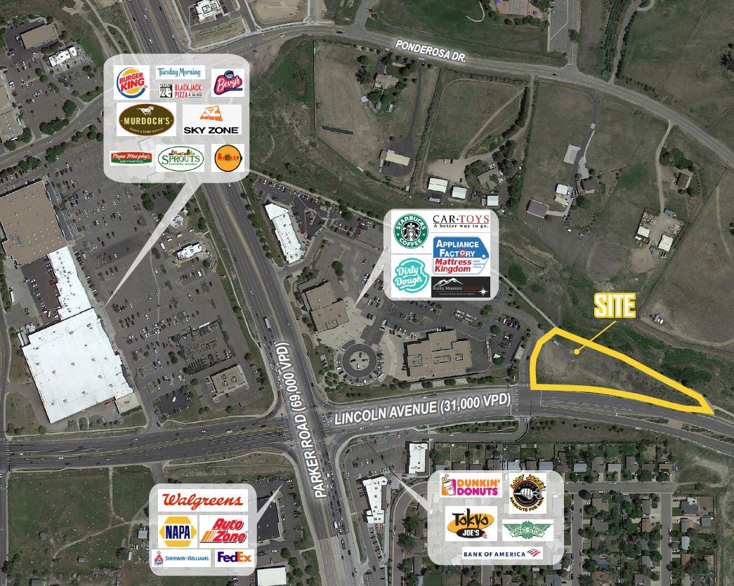 19301 E Lincoln Ave Parker, CO 80138 Land Property for Lease on