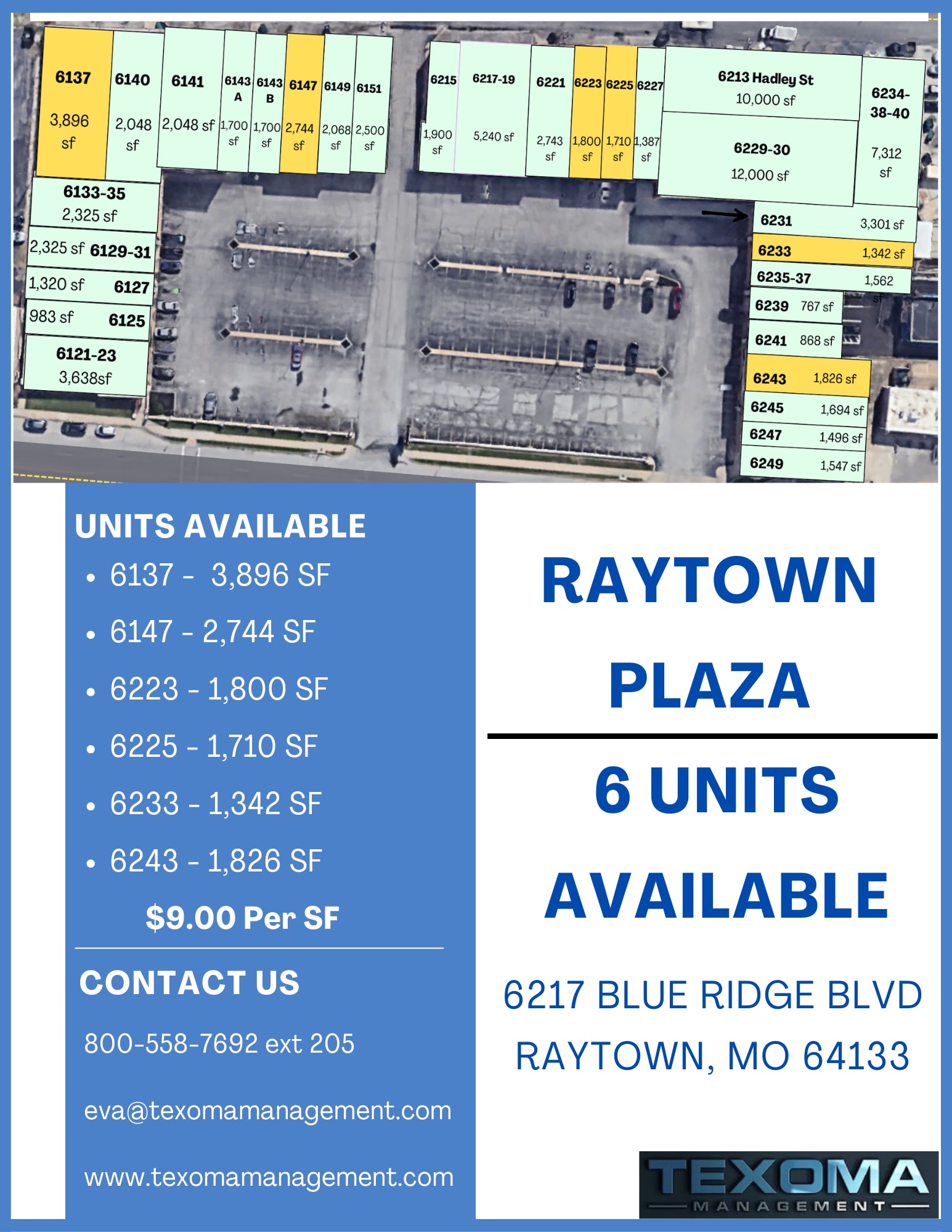 6121-6247 Blue Ridge Blvd, Raytown, MO for Rent