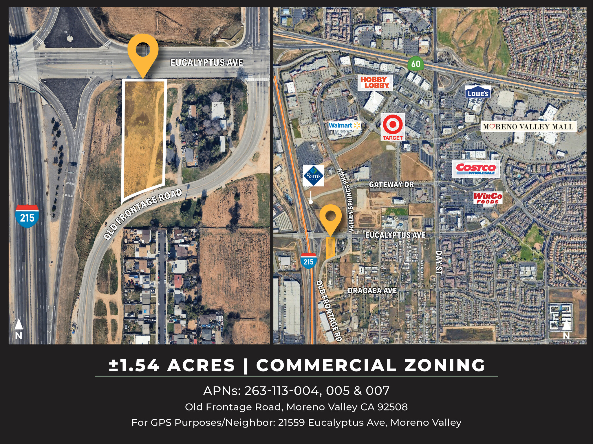 Old Frontage, Moreno Valley, CA for Sale