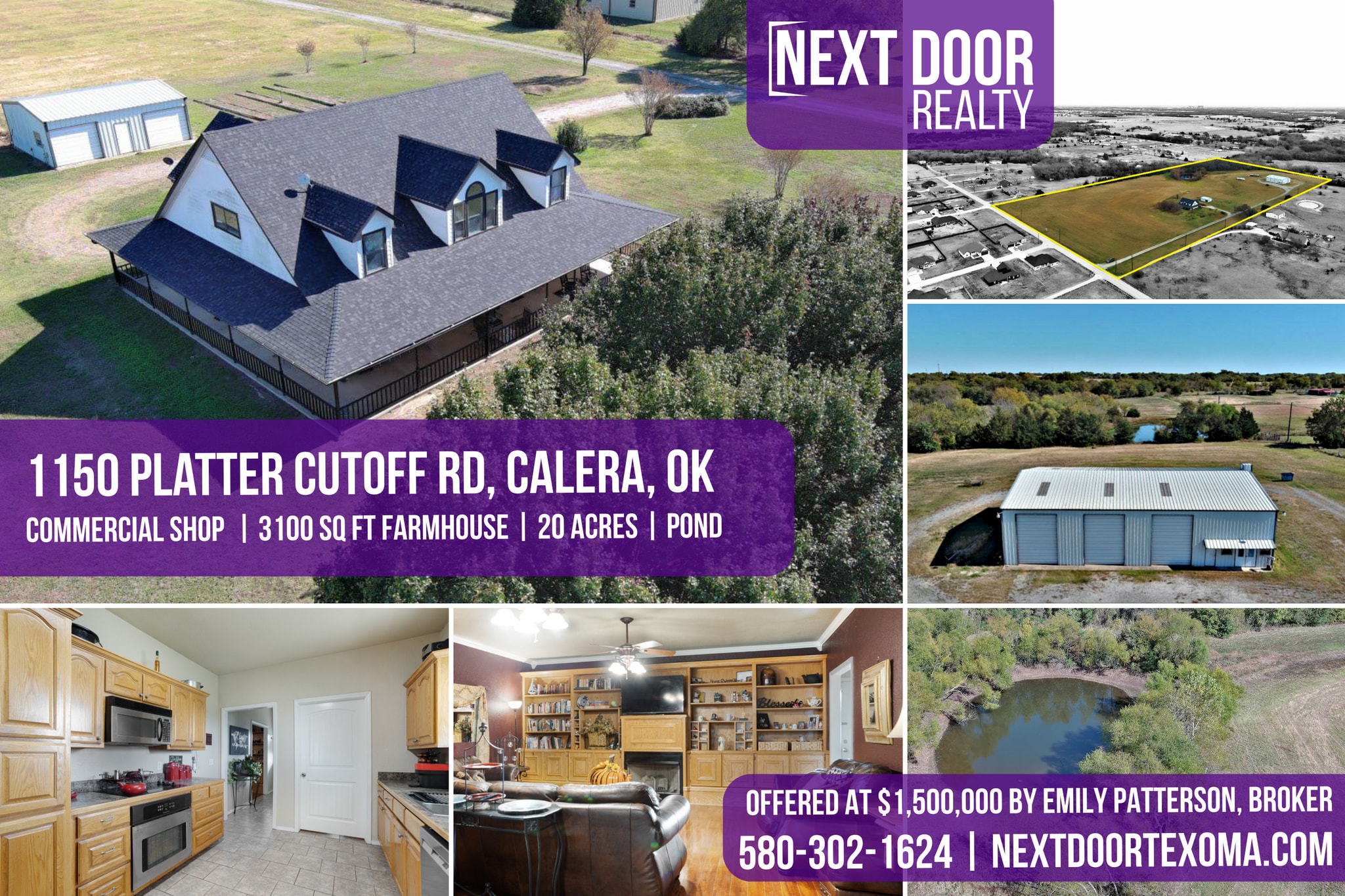 1150 Platter Cutoff Rd, Calera, OK for Sale