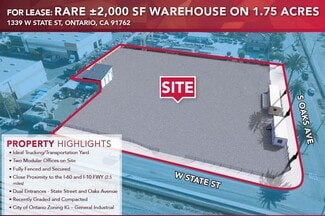 Ontario, CA Industrial Land - 1339 W State St