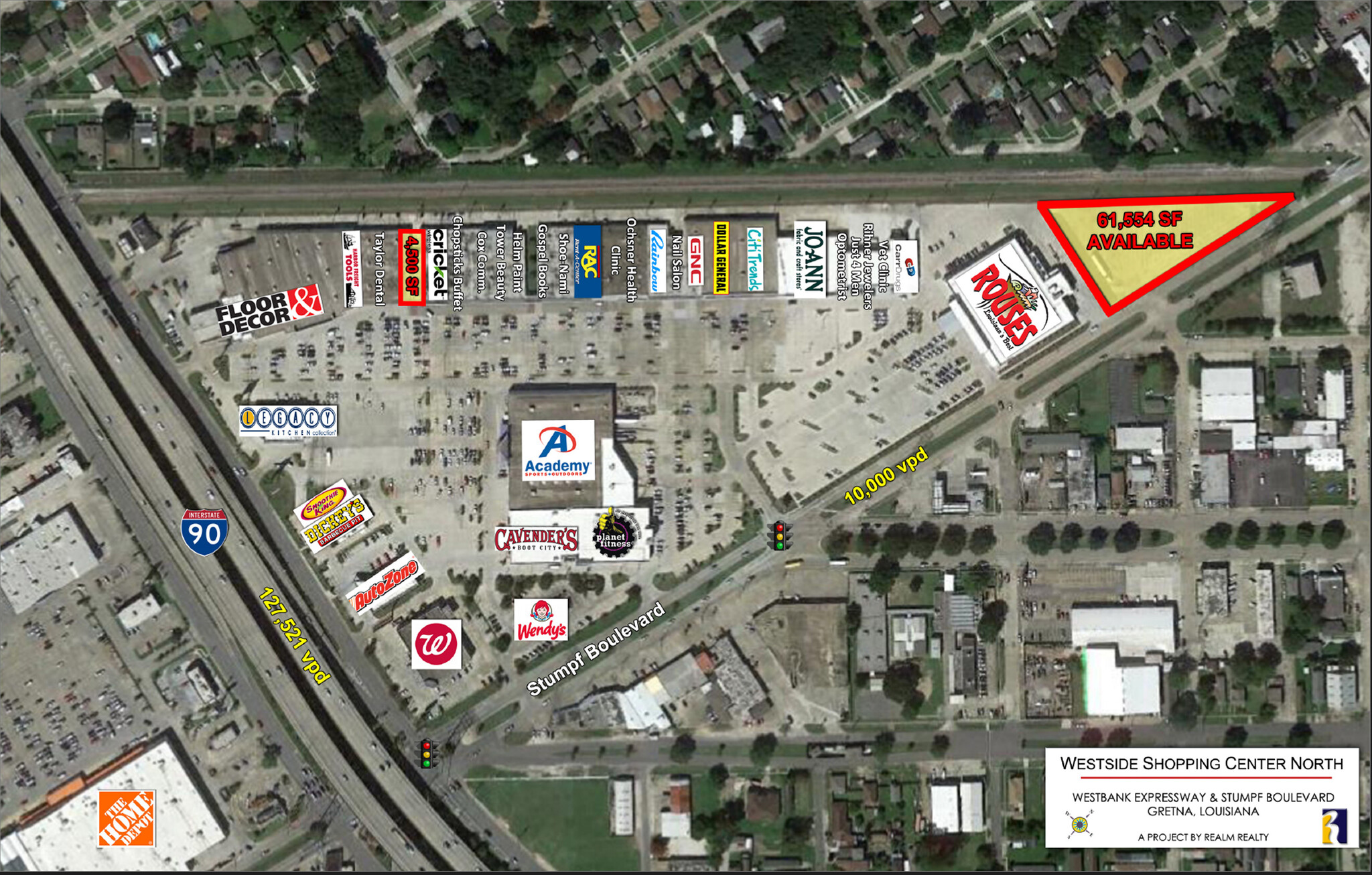 1 West Side Shopping Center, Gretna, LA for Rent