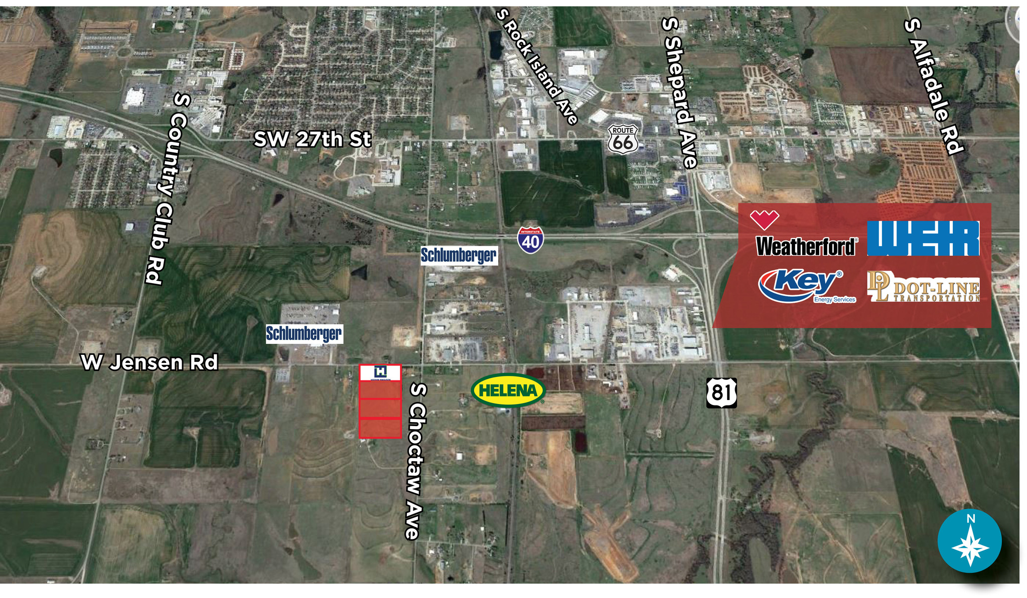 SW/c W Jensen Rd & S Choctaw Ave, El Reno, OK for Sale