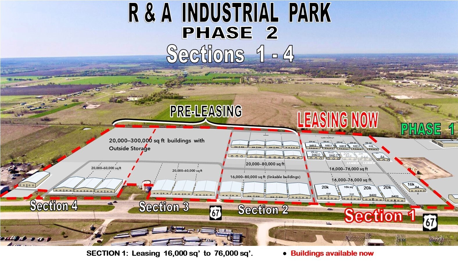 R&A Industrial Phase II, Section 1, Alvarado, TX for Rent