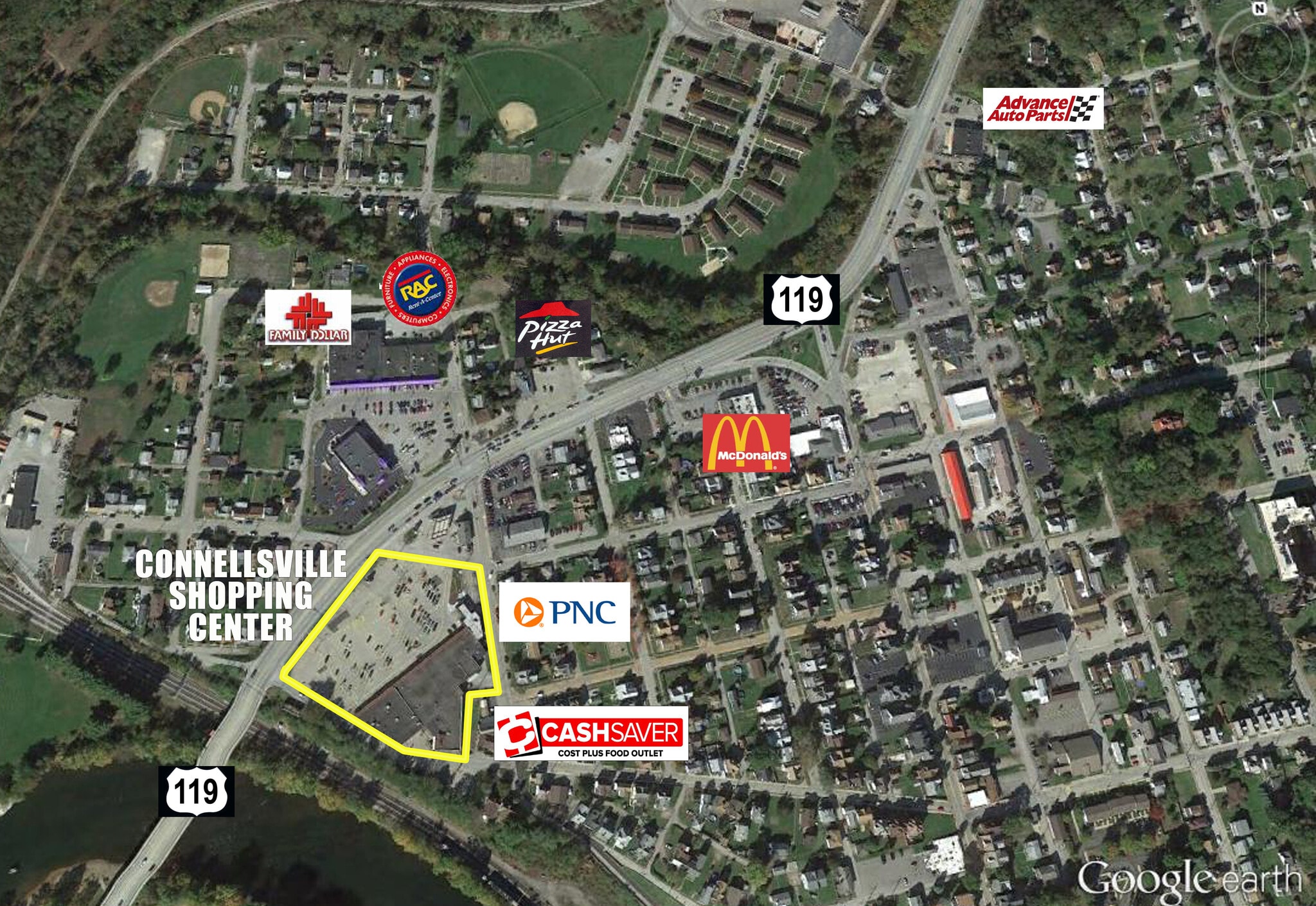 Rte 119 @ York Ave, Connellsville, PA for Rent