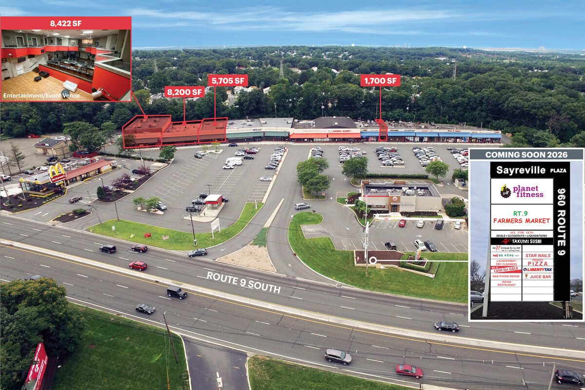 960a Rte 9, Sayreville, NJ for Rent