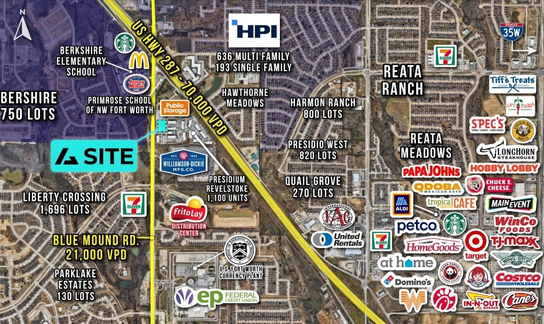 Blue Mound Rd. & US HWY 287, Fort Worth, TX for Rent