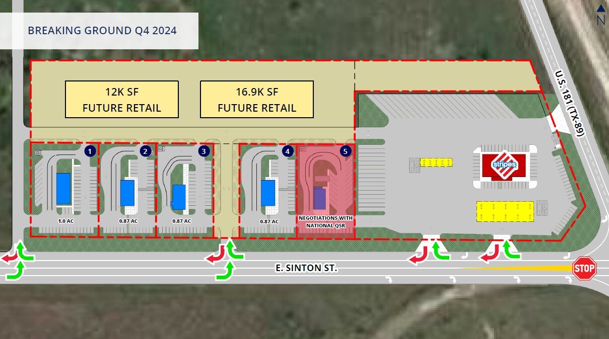 NWC of TX-89 (U.S. 181) & E. Sinton St., Sinton, TX for Rent