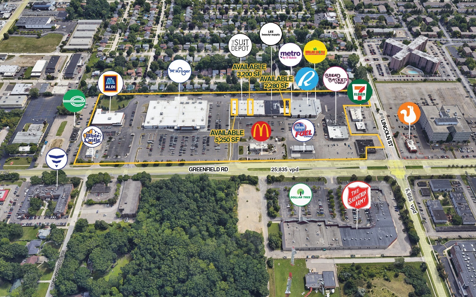 26092-26196 Greenfield Rd, Oak Park, MI for Rent