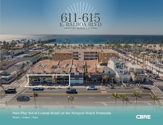 Newport Beach, CA Storefront Retail/Residential - 611-615 E Balboa Blvd