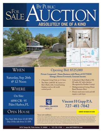 Palm Harbor, FL Residential Income - 6890 County Road 95