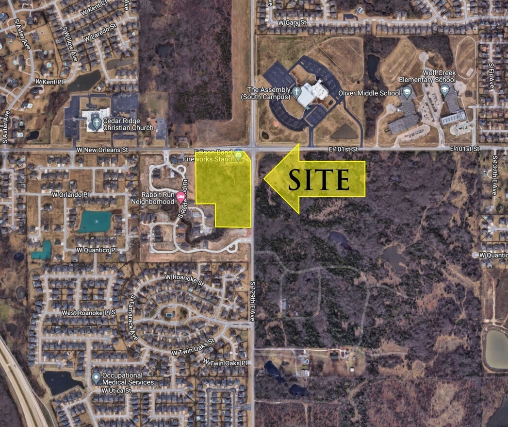 SW/C 101st & 129th East Ave, Broken Arrow, OK for Sale
