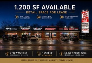 Cleveland, OH Retail - 3782 W 117th St