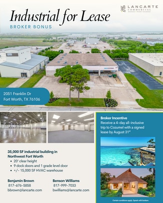 Fort Worth, TX Industrial - 2051 Franklin Dr Fort Worth, TX Industrial - 2051 Franklin Dr