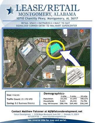 Montgomery, AL Commercial Land - 10710 Chantilly Pky