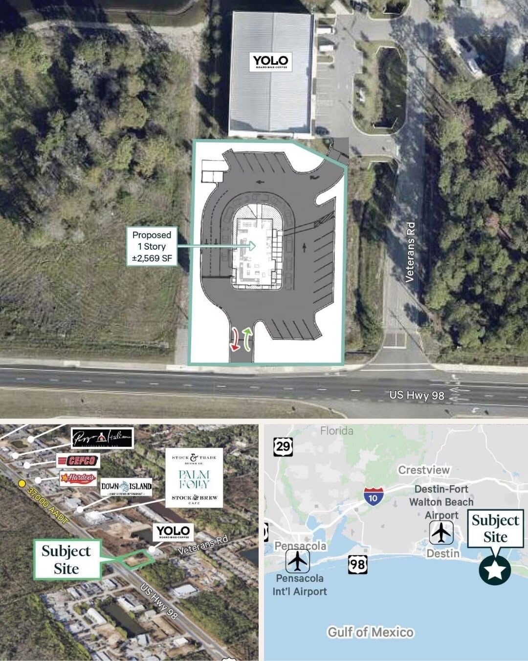 W US 98 Hwy @ Veterans Road, Santa Rosa Beach, FL for Rent