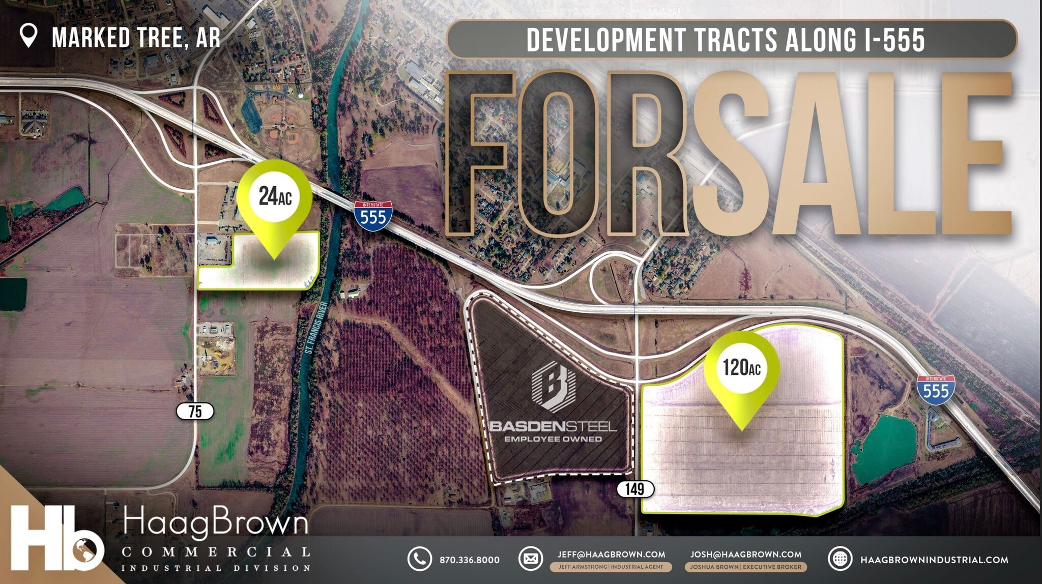 I-555 & Hwy 149 + 75 hwy, Marked Tree, AR for Sale