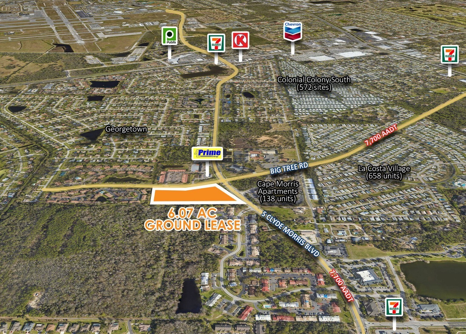 SWC Big Tree Rd and Clyde Morris Rd, Daytona Beach, FL for Rent