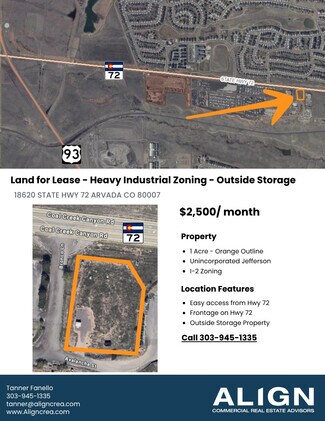 Arvada, CO Industrial Land - 18620 State Hwy 72
