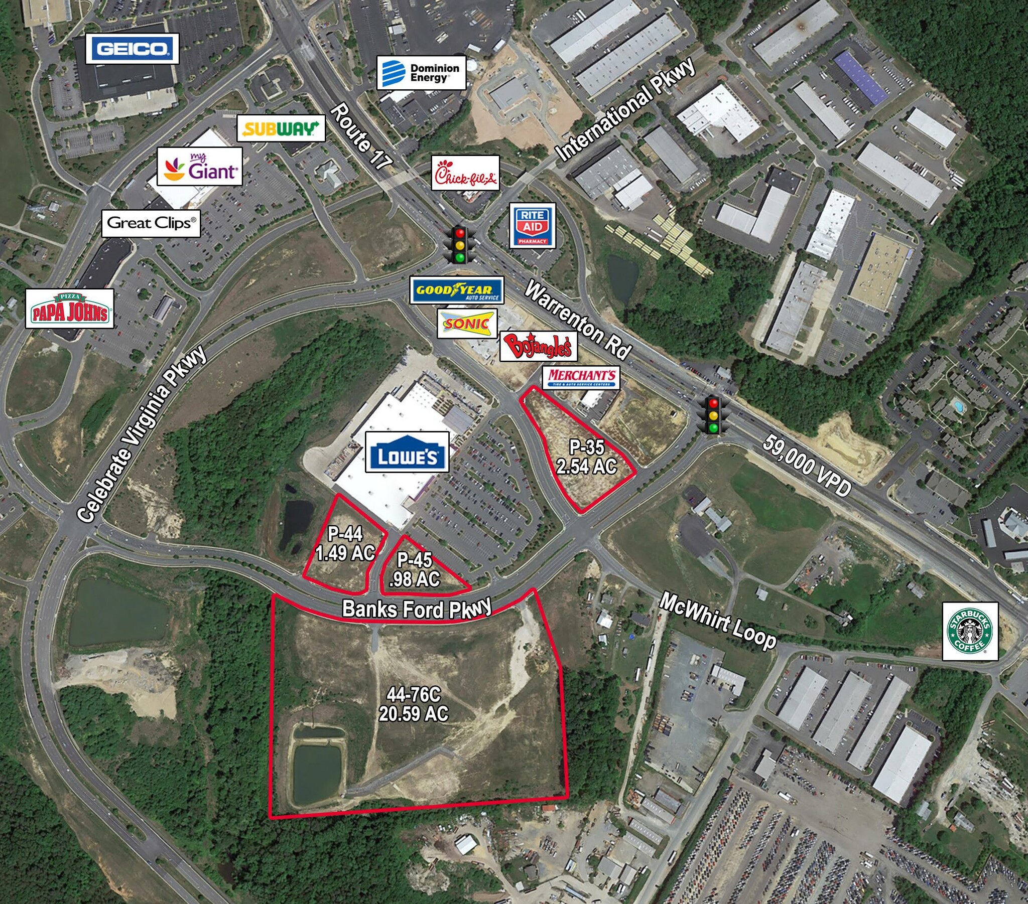 Banks Ford Pky @ McWhirt Loop, Fredericksburg, VA for Sale