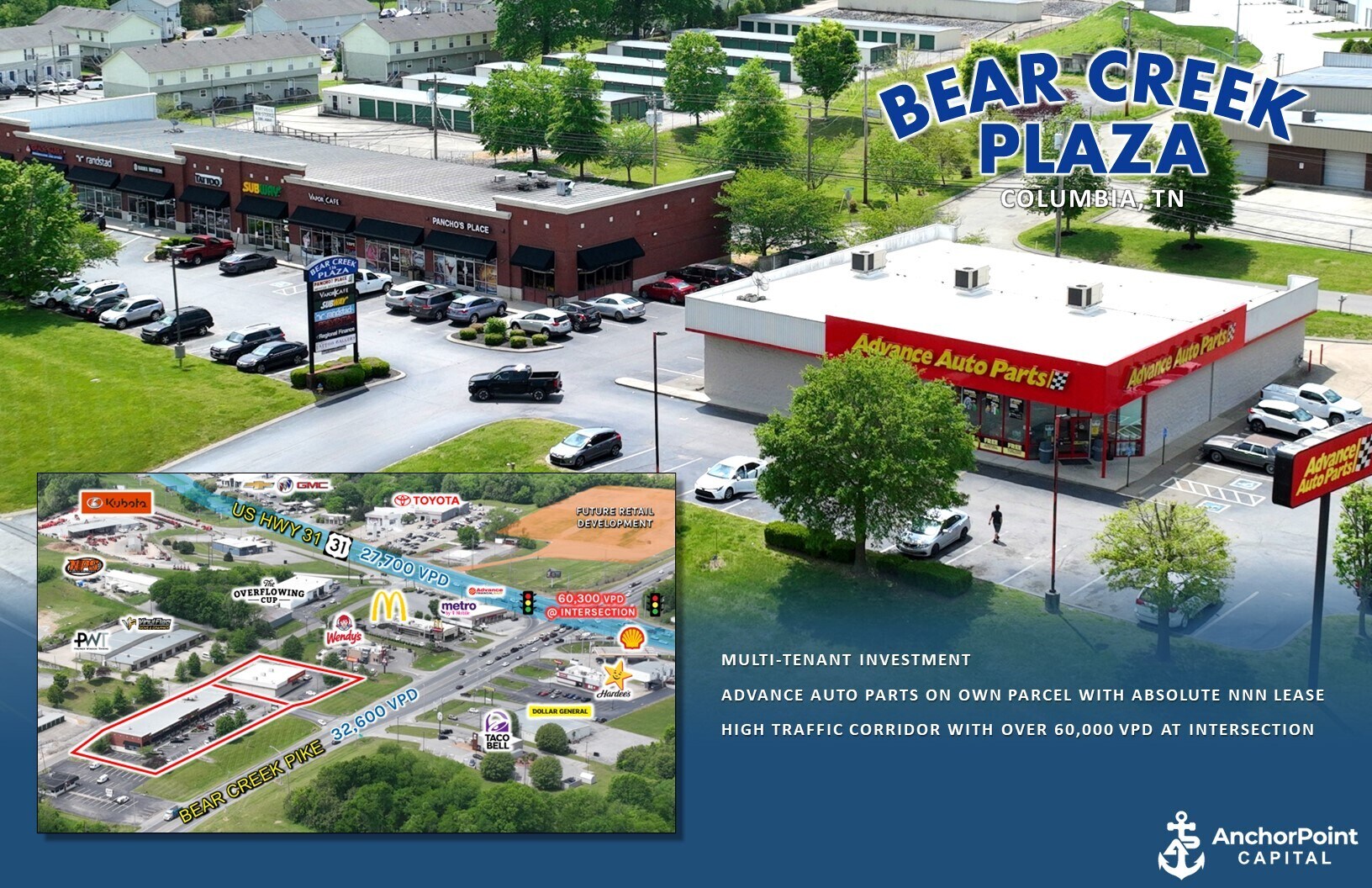 136 Bear Creek Pike Columbia, TN 38401 Retail Property for Sale on