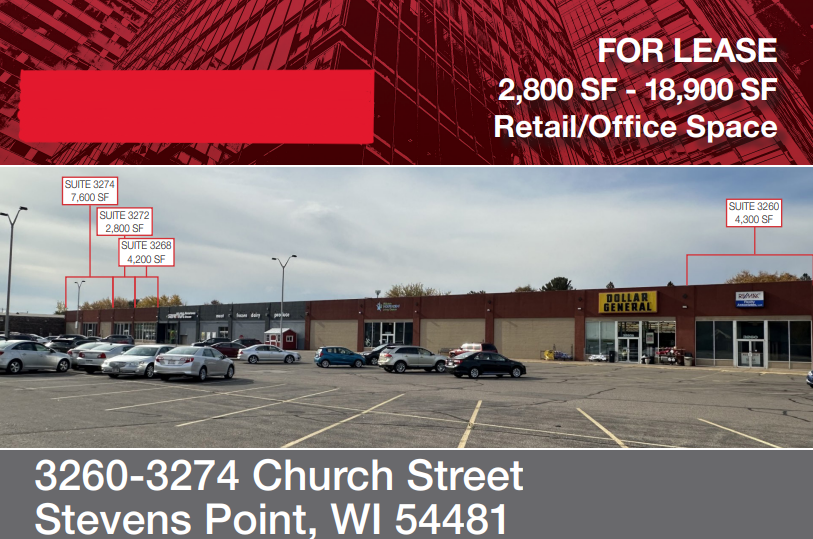 3260-3274 Church St, Stevens Point, WI for Rent