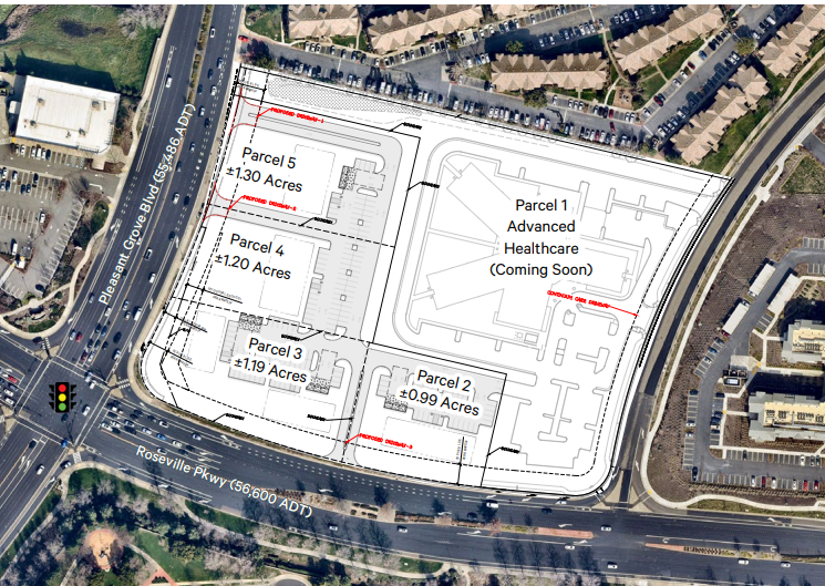 NEC Pleasant Grove Blvd Blvd @ Roseville Pkwy, Roseville, CA for Rent