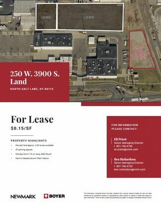 Salt Lake City, UT Industrial Land - 250 W 3900 S