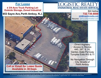 Perth Amboy, NJ Industrial Land - 611-653 Sayre Ave