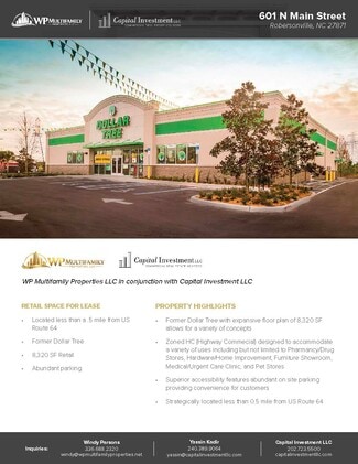 Robersonville, NC Retail - 601 N Main St