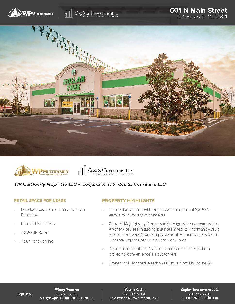601 N Main St, Robersonville, NC for Rent