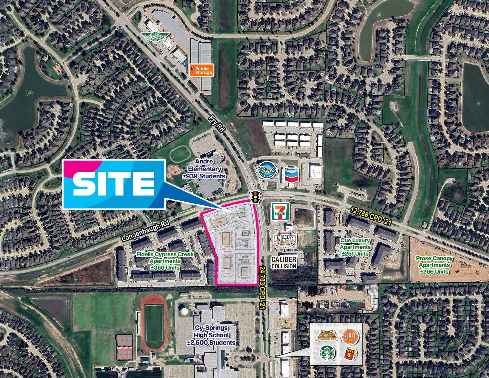 SWC Fry Rd & Longenbaugh Rd, Cypress, TX for Rent