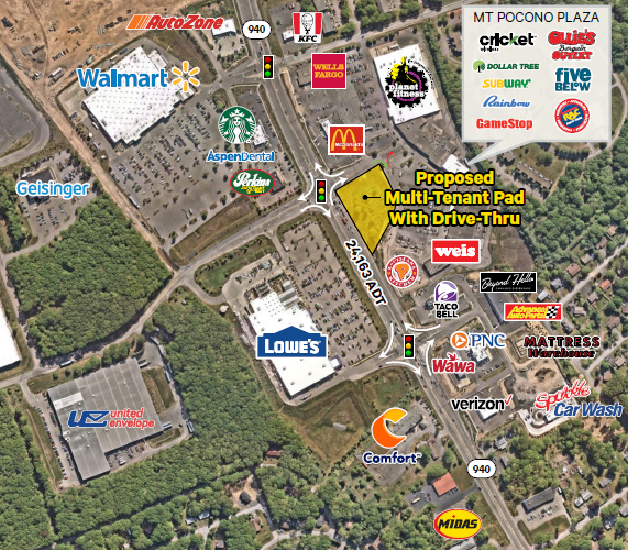 Route 940 @ Industrial Park Drive, Mount Pocono, PA for Rent