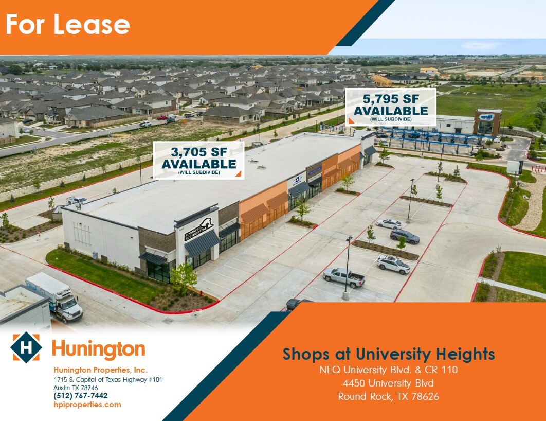 4450 University Blvd, Round Rock, TX for Rent
