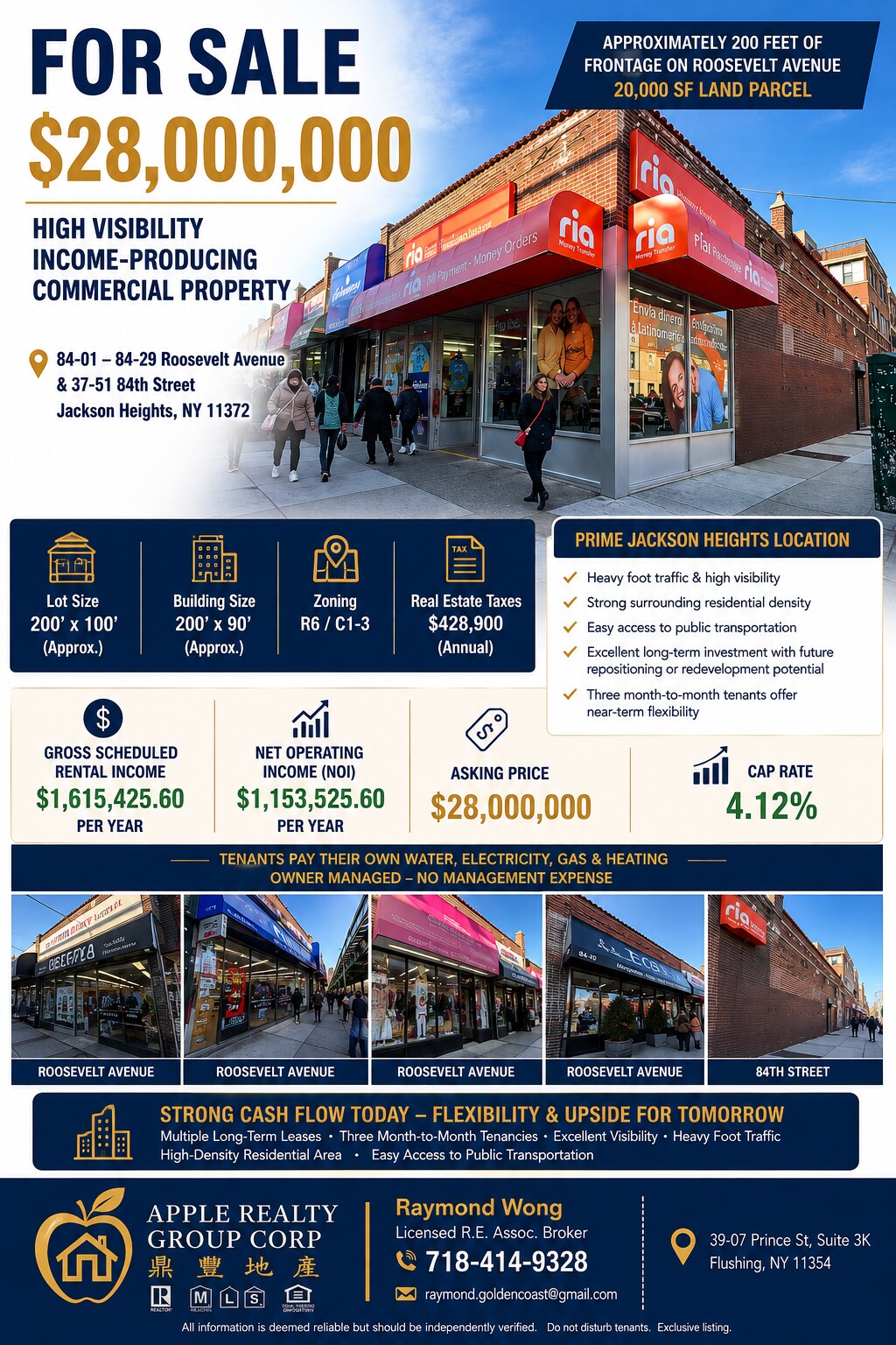 8401-8429 Roosevelt Ave, Jackson Heights, NY for Sale