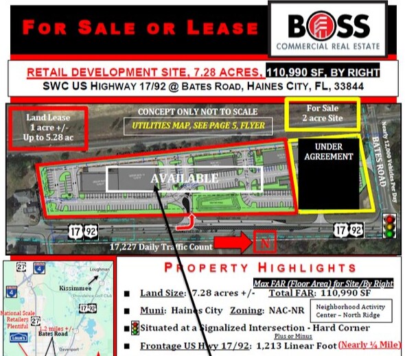 US Highway 17-92 at Bates Rd, Haines City, FL for Sale