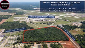Mobile, AL Commercial Land - Southwest Quadrant of Airport Blvd Air Terminal Dr