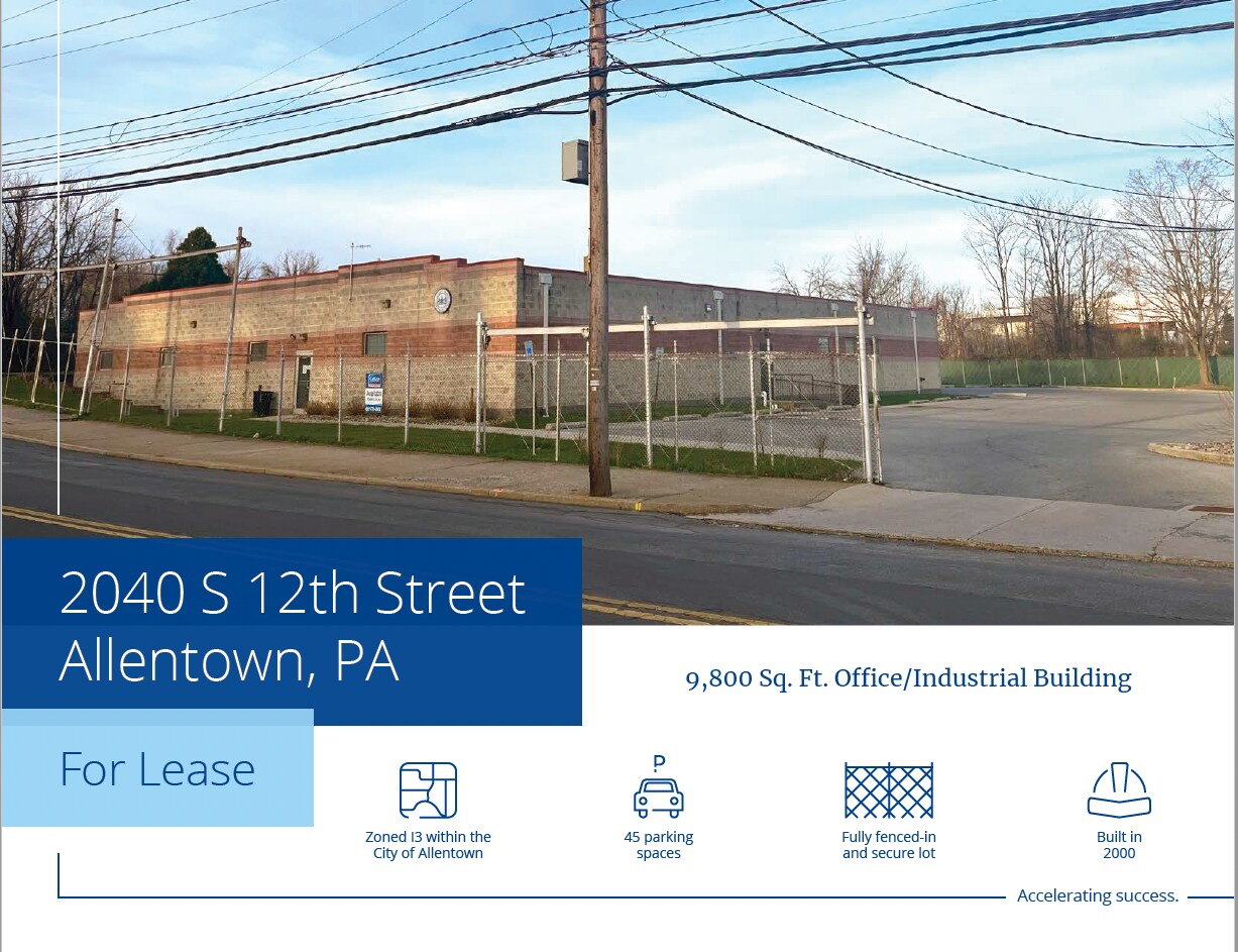 2040 S 12th St Allentown, PA 18103 Industrial Property for Lease on