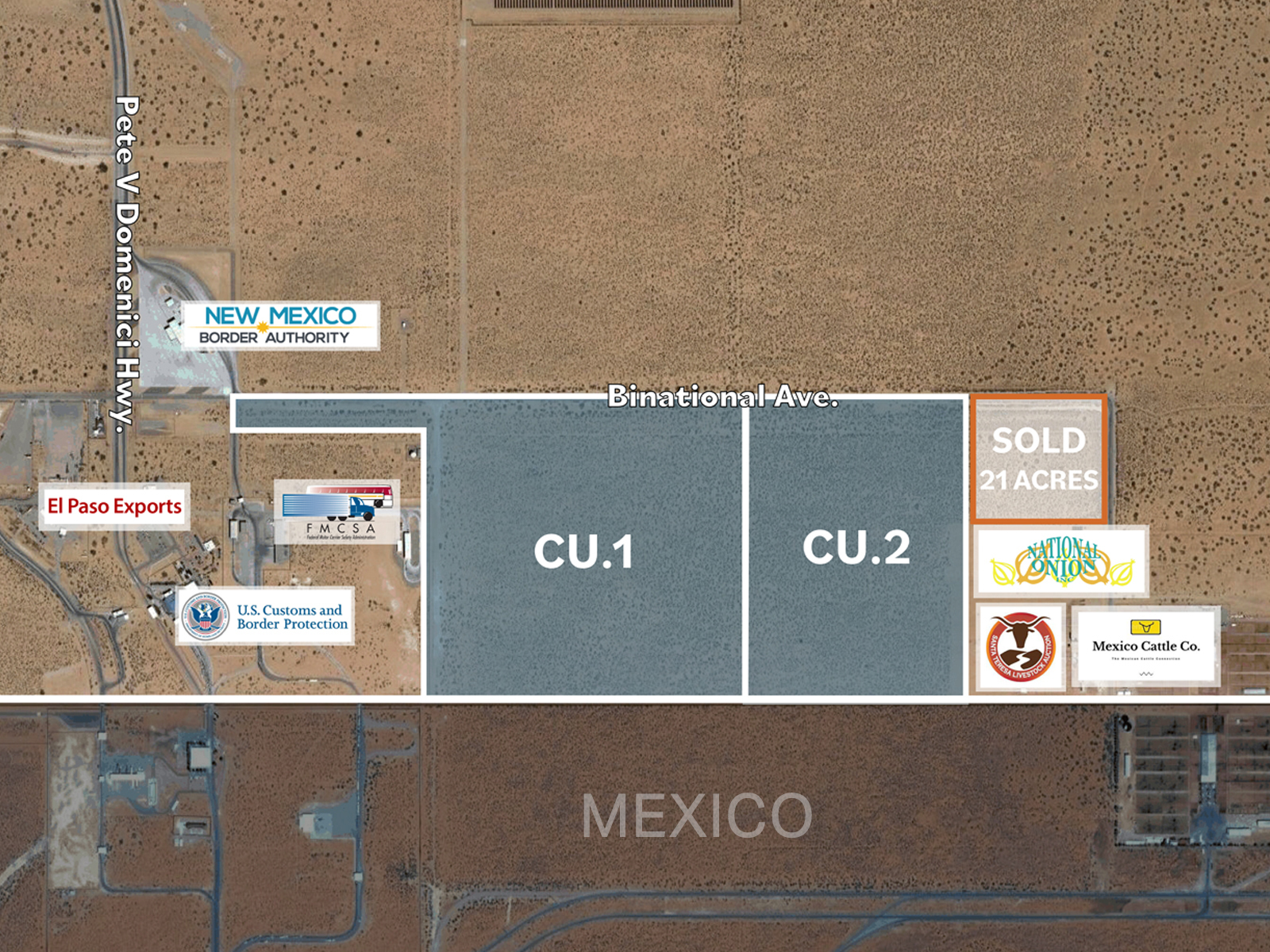 BINATIONAL Ave @ Pete V Domenici Highway, Santa Teresa, NM for Sale