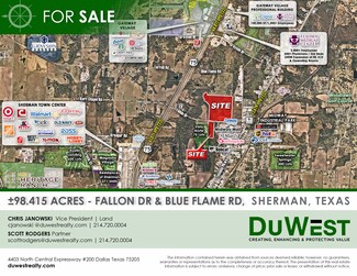 Sherman, TX Commercial Land - NWQ & SWQ Fallon Dr & Blue Flame Rd