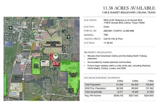 Celina, TX Commercial Land - 1199 E Sunset Blvd Celina, TX Commercial Land - 1199 E Sunset Blvd